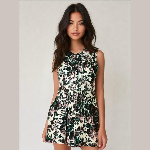 Oilily Girls Dress Size 110 5 Sprite Floral Print Western Look Snap Front NEW - Picture 1 of 8